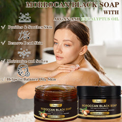 Joanssore exfoliating glove beside soap for at-home exfoliation
