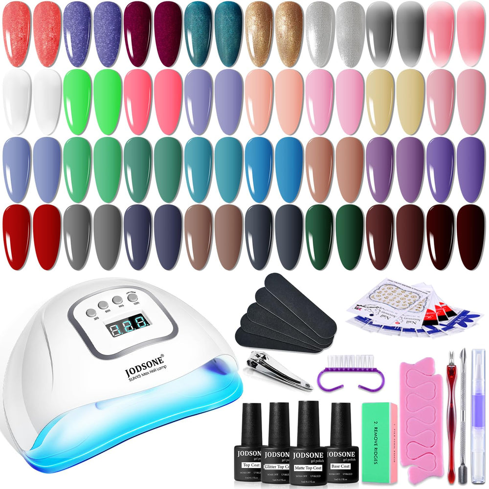 JODSONE 32 color gel nail polish bottles for versatile at home looks