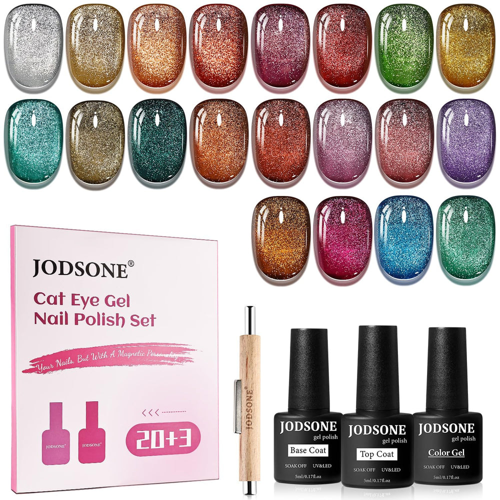 JODSONE cat-eye gel polish collection with 20 shades for versatile at-home nail art