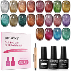 JODSONE cat-eye gel polish collection with 20 shades for versatile at-home nail art