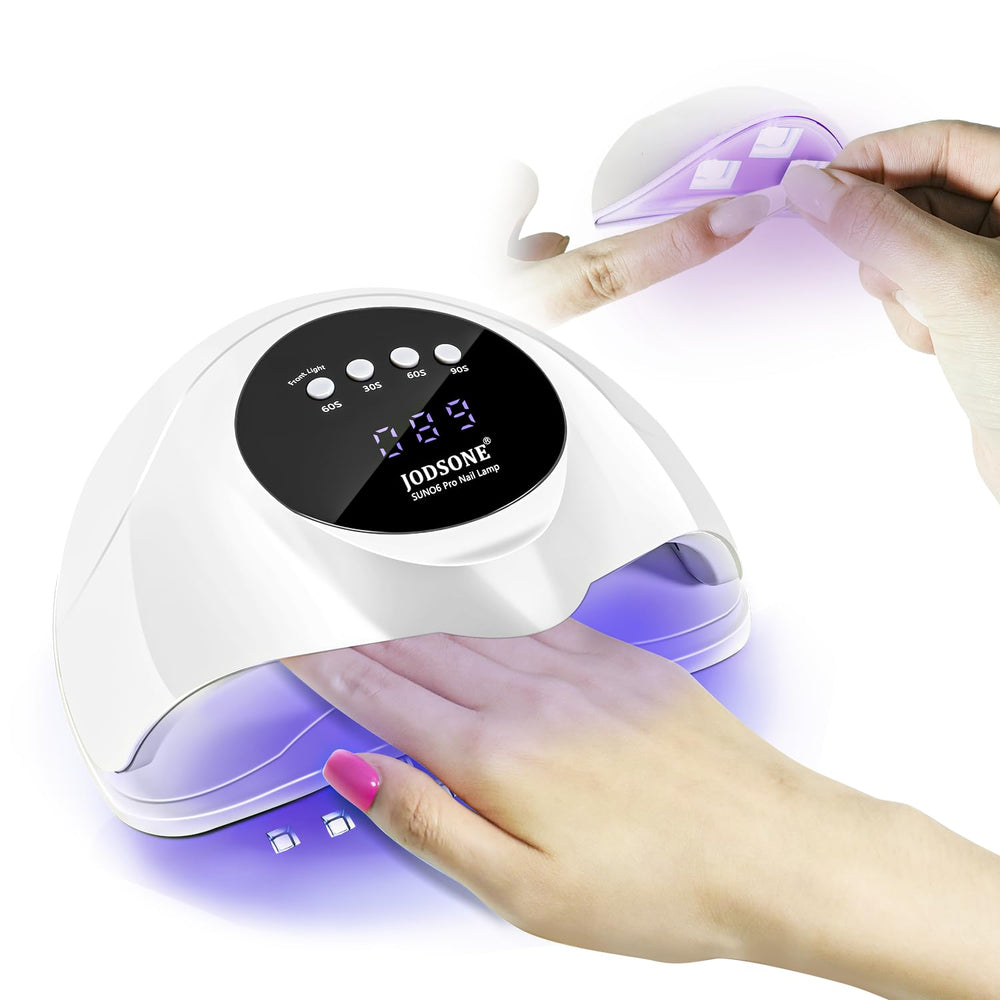 JODSONE U-V LED Nail Lamp front view highlights fast gel curing for nails