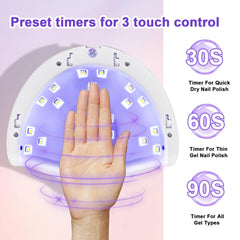 JODSONE U-V LED Nail Lamp interior close-up reveals even light distribution