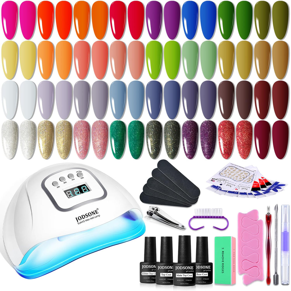 JODSONE gel nail kit with UV light and 32 colors for versatile at-home manicures
