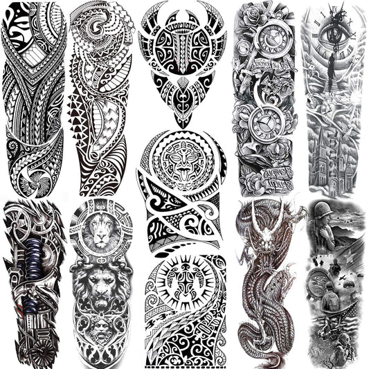 JOEHAPY NEZAR Maori full-sleeve tattoo design for standout temporary body art