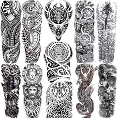 JOEHAPY NEZAR Maori full-sleeve tattoo design for standout temporary body art