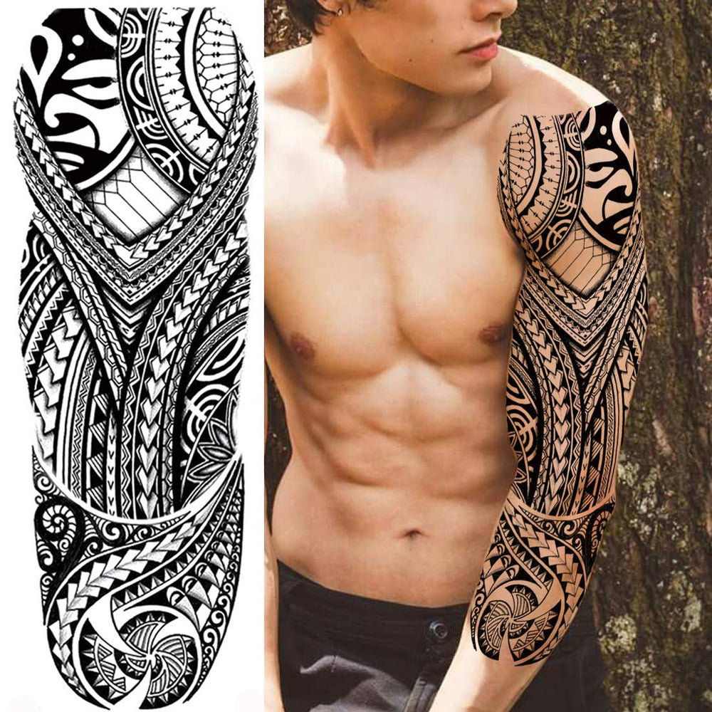 JOEHAPY NEZAR Maori symbols arm tattoo detail for authentic look