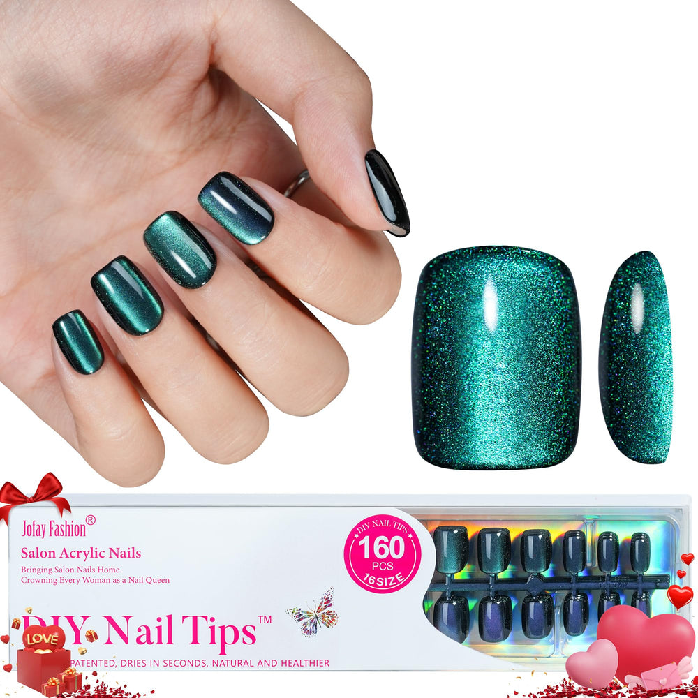 Jofay Bt Art Box Chameleon Cat Eye nails displayed for quick salon-like manicure at home