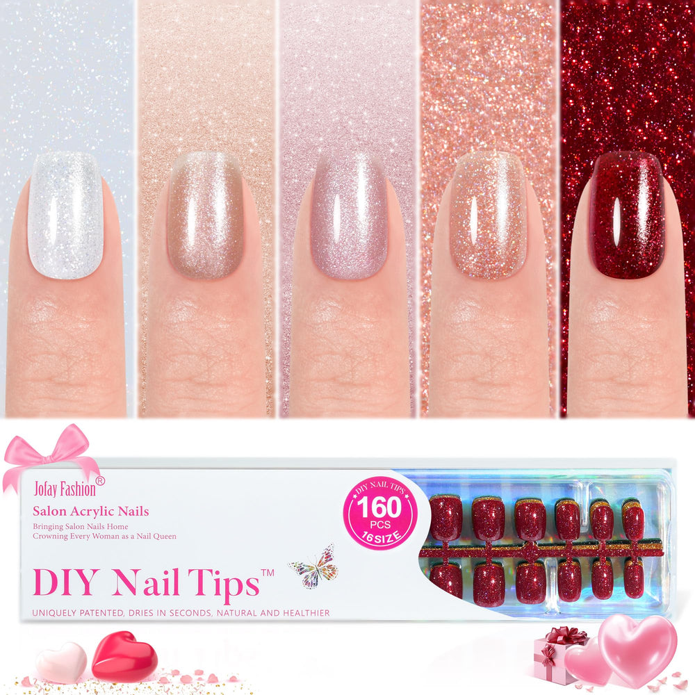 Jofay Fashion press-on nails packaging shown for easy, travel-ready manicure.