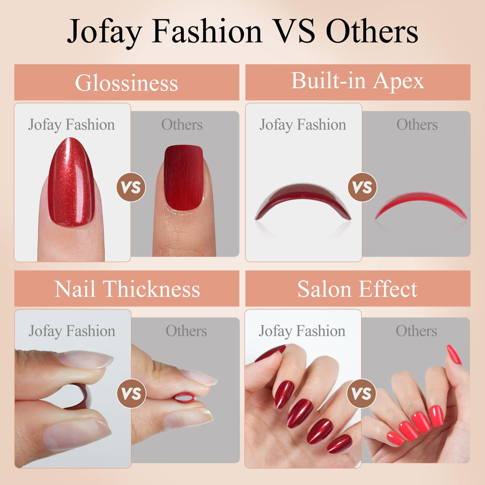 Jofay Fashion travel friendly press-on nails for quick changes on the go