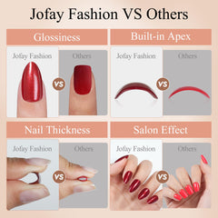 Jofay Fashion travel friendly press-on nails for quick changes on the go
