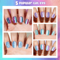 Jofay Fashion cat eye nails in bold ombre for wedding or party looks