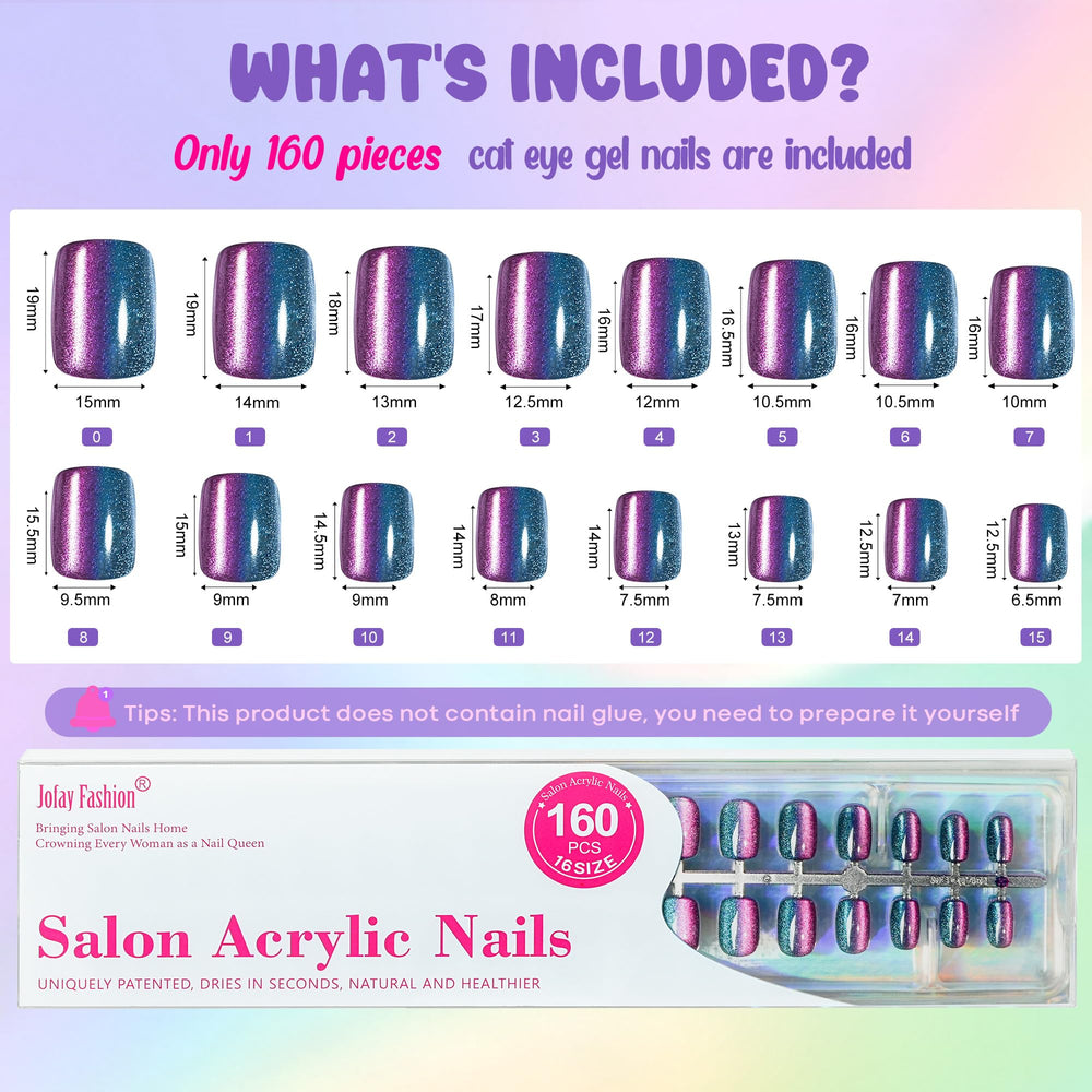 Jofay Fashion 16 size set delivers precise fit for most nail beds