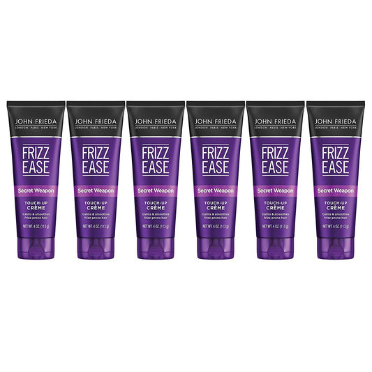 John Frieda Frizz Ease Touch-Up Crème bottle close-up for quick frizz control.