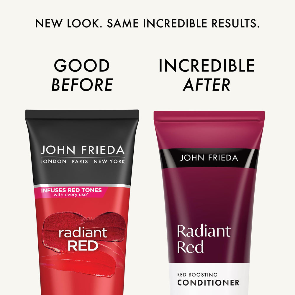Close-up of the Radiant Red label highlighting pomegranate extract and Vitamin E.