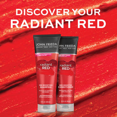 Two-pack set of Radiant Red conditioner bottles for ongoing color care.