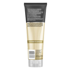 Honey and oatmeal formula seen on conditioner for smooth, radiant hair