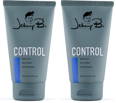 JOHNNY B. Control alcohol-free gel pack of 2 bottles for strong hold and shine