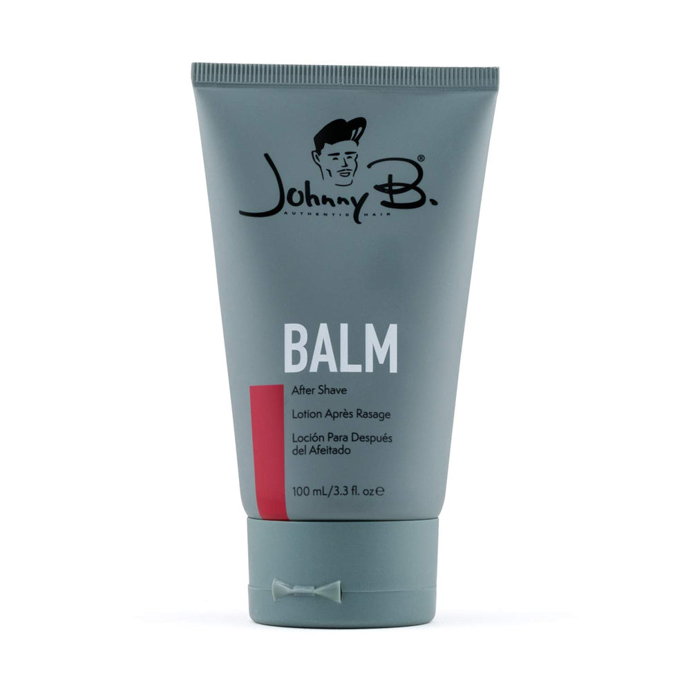 JOHNNY B. Professional Balm After Shave bottle ready to cool and hydrate skin after shaving.