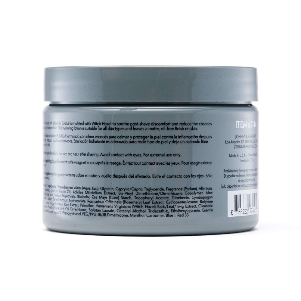 Johnny B. balm texture shown for quick absorption and oil control