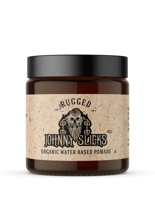Johnny Slicks water-based pomade bottle pour enables easy application and control.