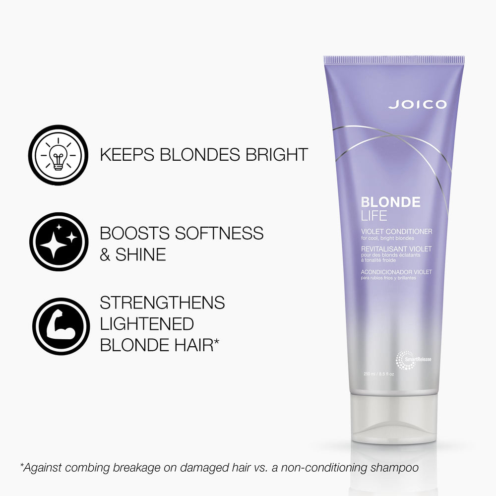 Joico Blonde Life shampoo lather demonstrates gentle brassy-neutralizing cleanse