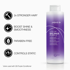 Joico Color Balance Purple Conditioner with pump for easy daily use.