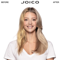 Joico Color Balance Purple Shampoo close-up bottle texture showing color-protecting formula.
