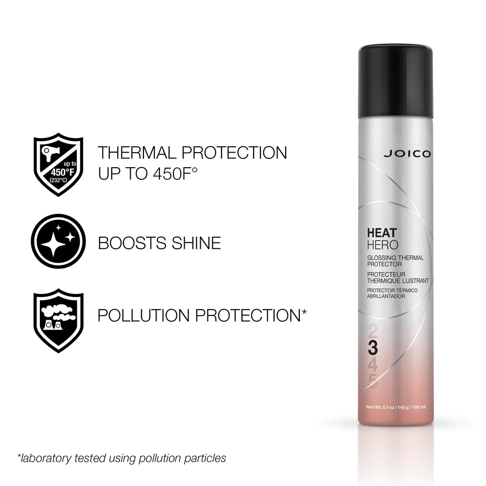 Joico Heat Hero shine closeup highlights luminous gloss and smoother strands.