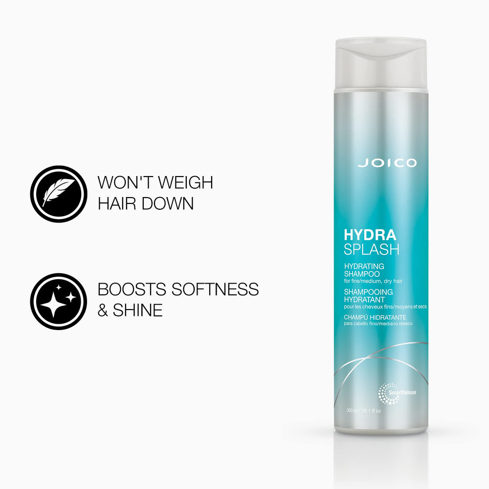 Joico HydraSplash set packaging showcasing the duo for hydrated, weightless hair