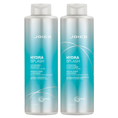 Joico HydraSplash shampoo bottle showing lightweight formula for fine hair that hydrates without weighing down.