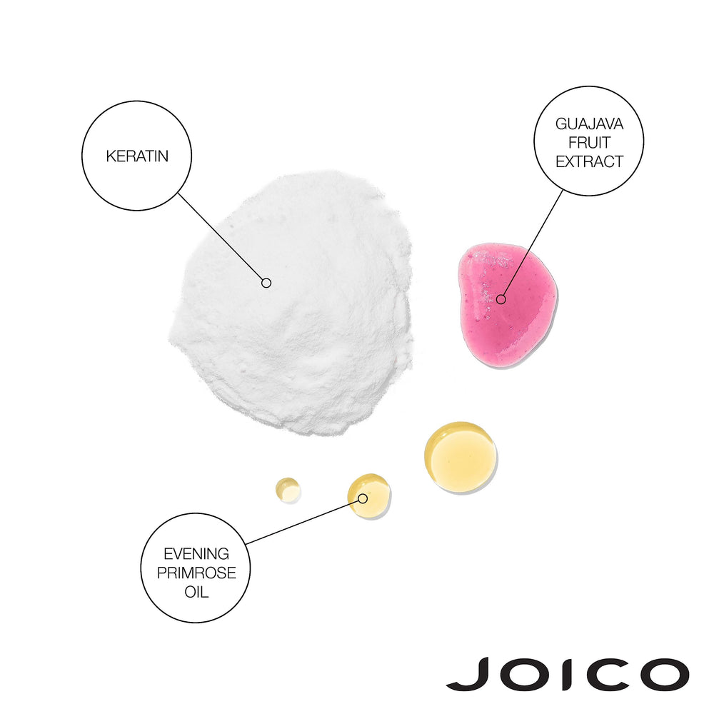 Joico K-PAK Reconstructor application step illustrating even mid-length to ends coverage