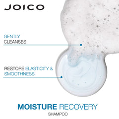Joico Moisture Recovery hair care routine with towel-dry prep after washing.