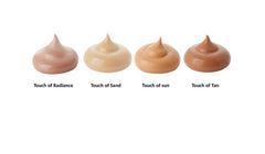 Jolie tinted moisturizer swatches displaying natural sheer coverage for all skin types