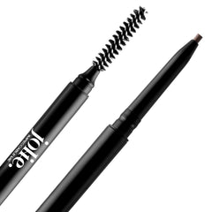 Jolie brow pencil built-in brush in action, blending brows effortlessly.