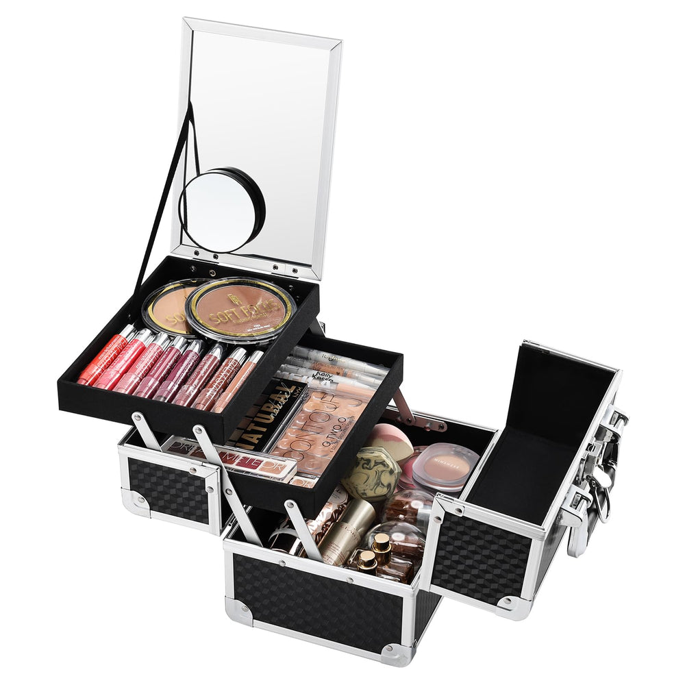 Joligrace makeup box with mirror for on-the-go touchups