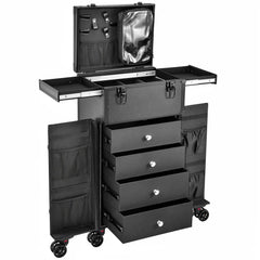 Joligrace professional rolling makeup case with four drawers for organized storage on the go.