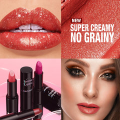 Close-up of Jolilab Sparkling Lip Gloss glitter on lips