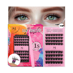 JoMay self-adhesive flat lash clusters enabling easy one-step application for beginners