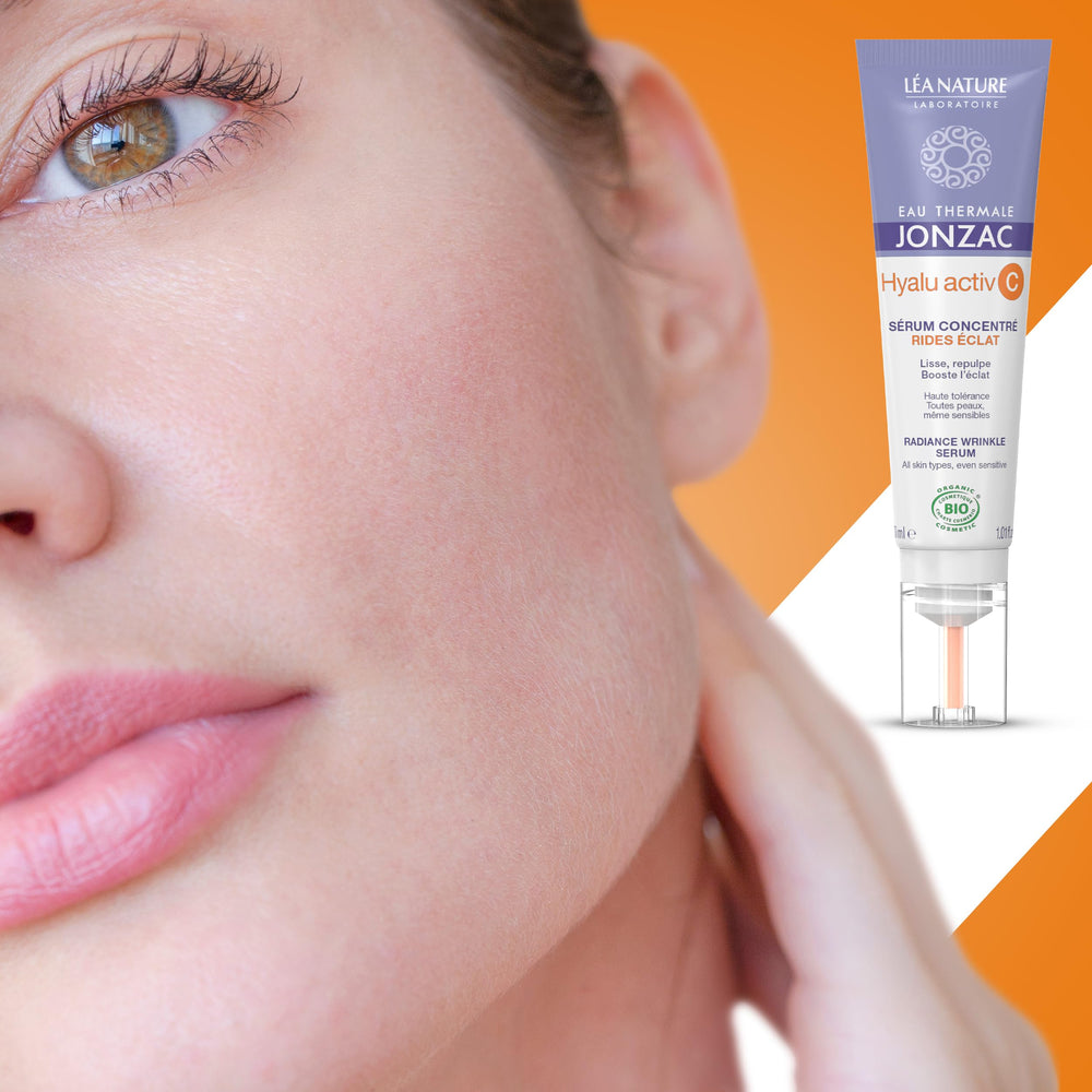 Glowing skin after use with JONZAC Hyalu Activ C Serum.