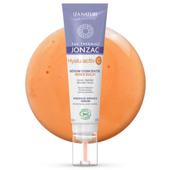 Isotonic thermal water origin illustrated for skin balance concept.