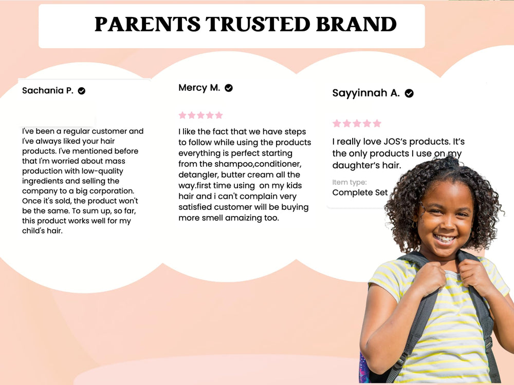 J'Organic Solutions Kids 4C Hair Kit packaging: ready-to-use set for kids' bath time routines.