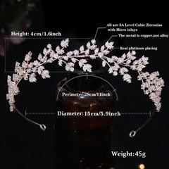 Jorsnovs rose gold bridal tiara worn for a timeless look