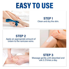 Josera varicose cream hands massage demonstrates gentle absorption.