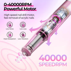 JOSGLOI nail drill with LCD display for precise speed control.