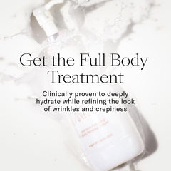 Josie Maran Argan Milk Body Serum being poured for quick absorption