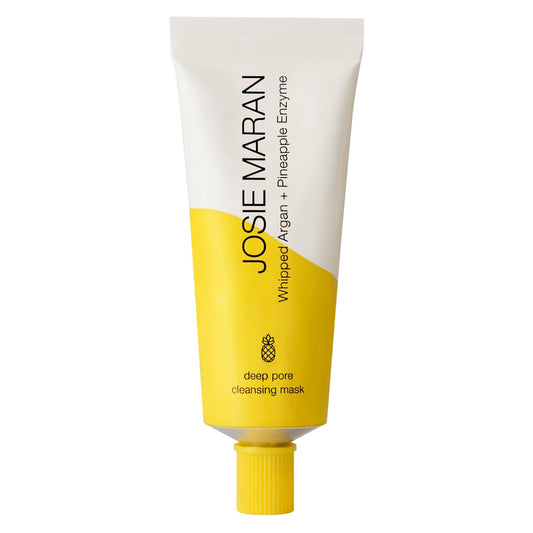 Josie Maran Whipped Argan Pineapple Enzyme mask bottle boosts radiance and nourishment.