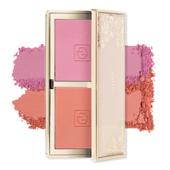 Jouer Blush Bouquet Duo palette open packaging showing dual shades for versatile looks