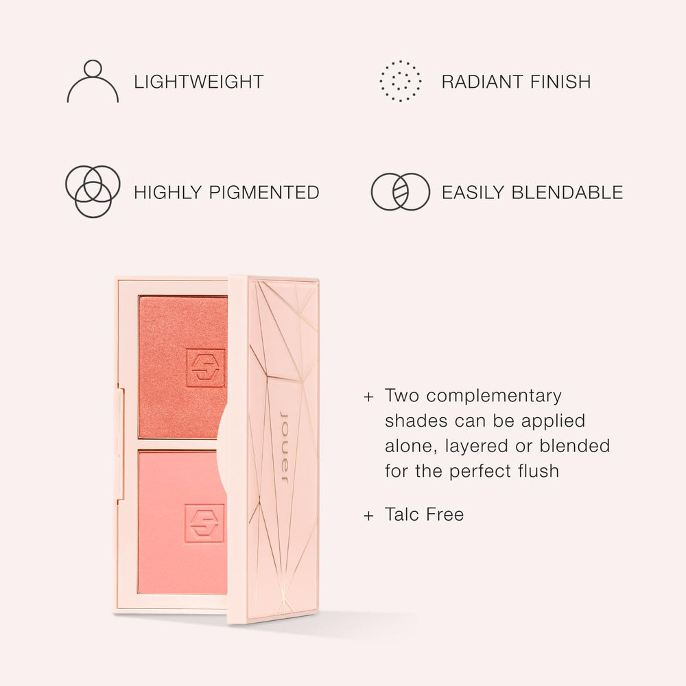 Jouer Blush Bouquet matte and shimmer shades for versatile color depth