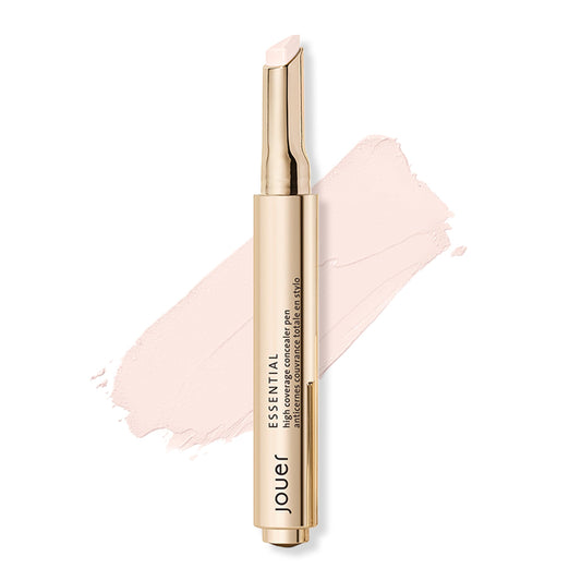 Jouer Essential High Coverage Concealer Pen tube closeup for precise, brightening application