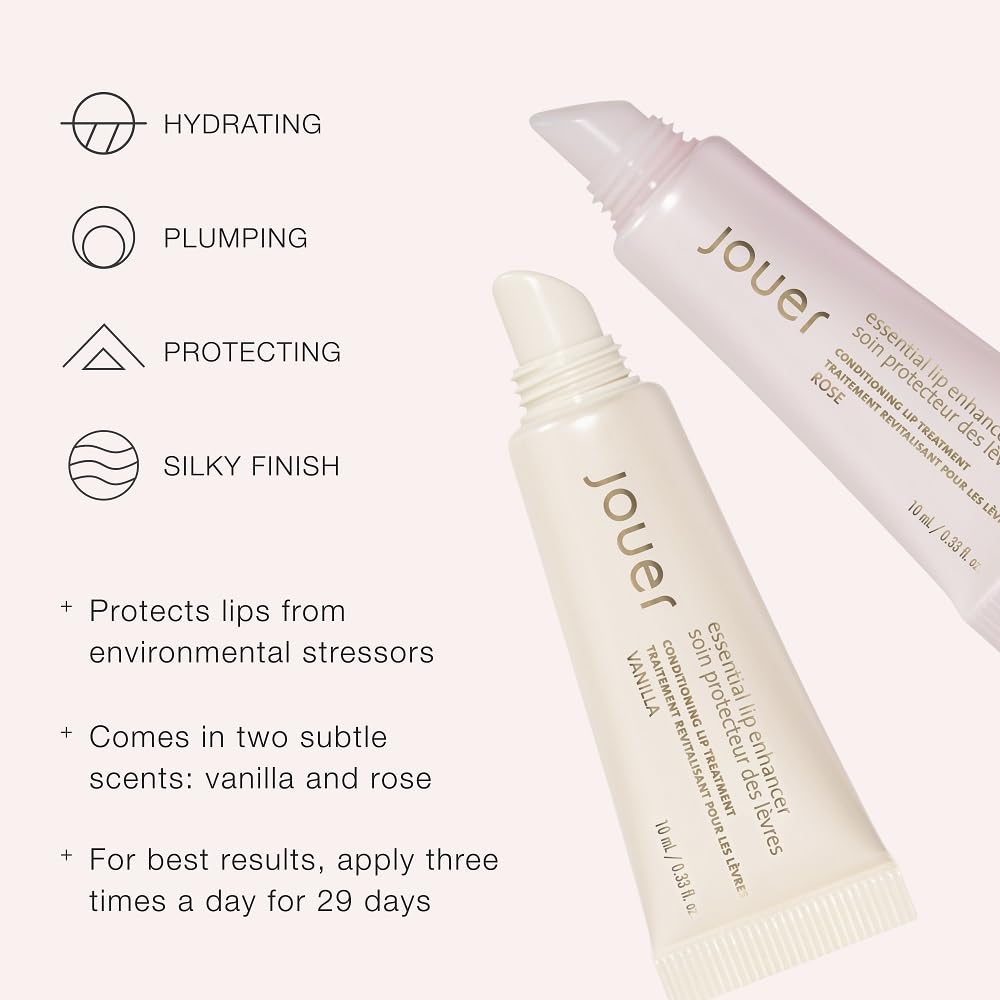 Jouer Vanilla lip enhancer packaging highlighting vegan and cruelty-free claims